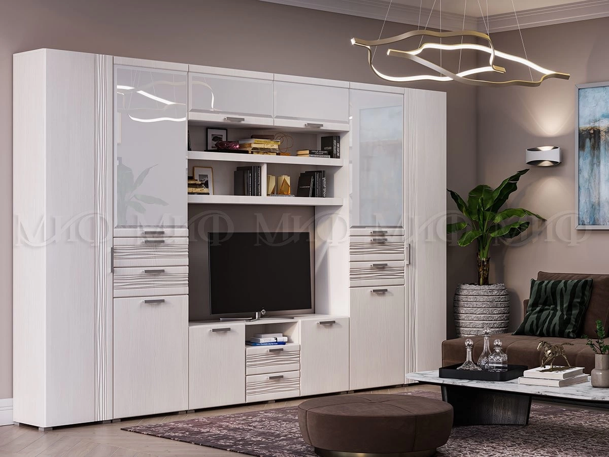 Гостиная Арт  МДФ №1 (Ш-3402 x В-2150 x Г-378 мм)/Разные Цвета