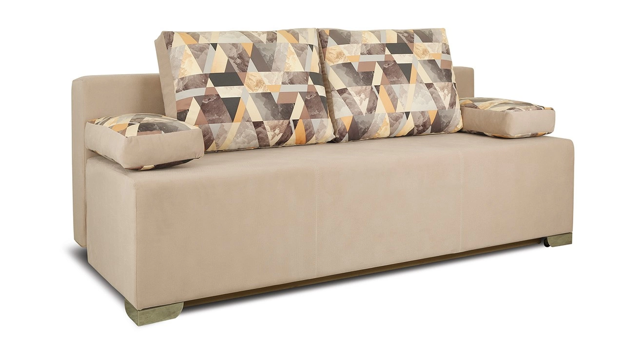 Диван «Дерби» (Maserati 04 (велюр) капучино, подушка Urban (велюр) Snow)/Д-1940х Ш-860х В-760мм