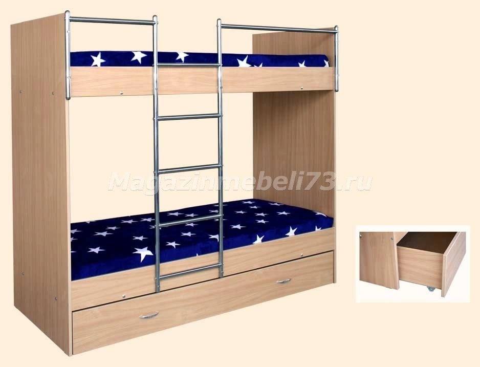 Кровать Двухъярусная Орион-3/Разные Цвета