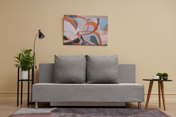 Диван еврокнижка Этно лайт серый