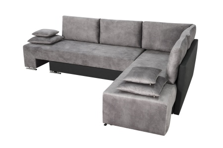Диван угловой трансформер Премьер светло-серый
