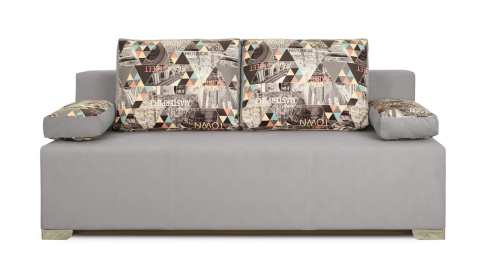 Диван «Дерби» (Maserati 19 (велюр) серый, подушка Urban (велюр) Town)/Д-1940х Ш-860х В-760мм