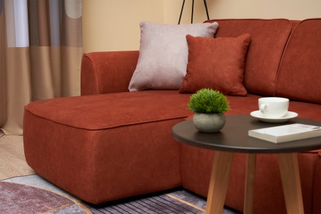 Диван угловой еврокнижка Имир MODOOL 2 оранжевый