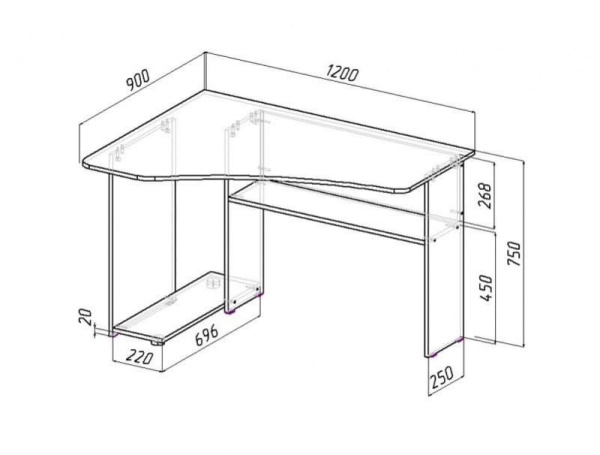 Стол компьютерный "Триан 1" угловой