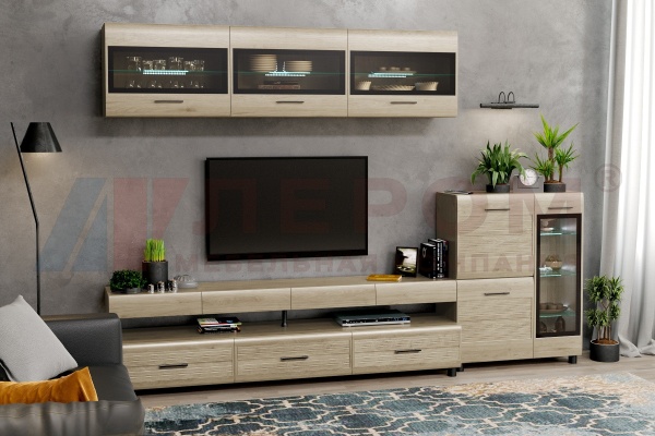 Гостиная-Стенка Камелия №12 (В-2172 х Ш-3060 х Г-452 мм)