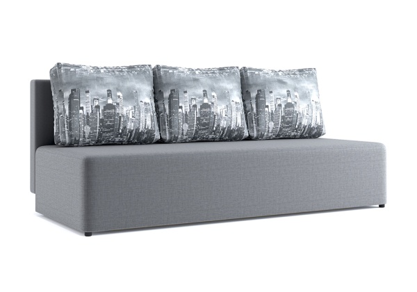 Диван еврокнижка Нексус серый / город серый