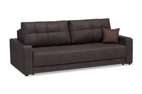 Диван еврокнижка Рон 2.0 серо-коричневый