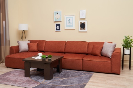 Диван угловой еврокнижка Имир MODOOL MAX оранжевый