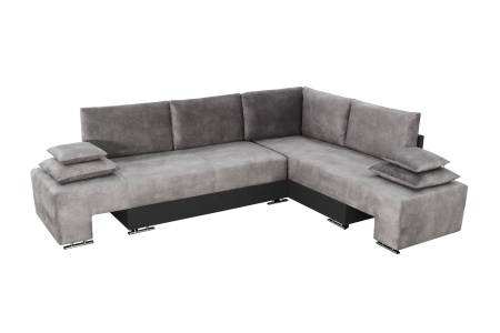 Диван угловой трансформер Премьер светло-серый