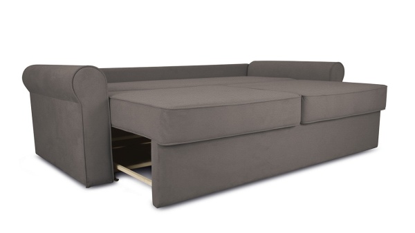 Диван «Синди» (Miami 03 (рогожка), серо-коричневый)/Д-2400х Ш-1140х В-860мм