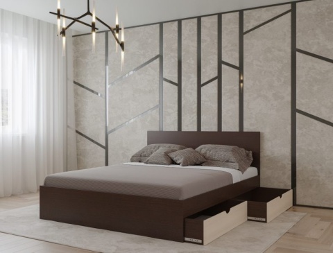 Кровать с Выдвижными Ящиками и Матрасом в Подарок/Разные Цвета