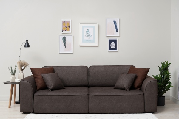 Диван еврокнижка Имир SE серо-коричневый