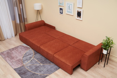 Диван угловой еврокнижка Имир MODOOL MAX оранжевый