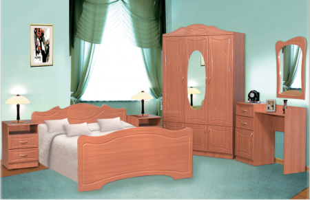 Натали №2 Спальный Гарнитур МДФ с Матрасом в Подарок/Разные Цвета