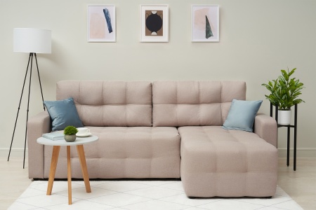 Диван угловой еврокнижка Калипсо euro SE бежевый