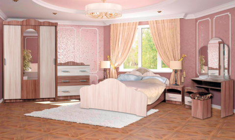Елена Спальный Гарнитур ЛДСП с Матрасом в Подарок/Разные Цвета